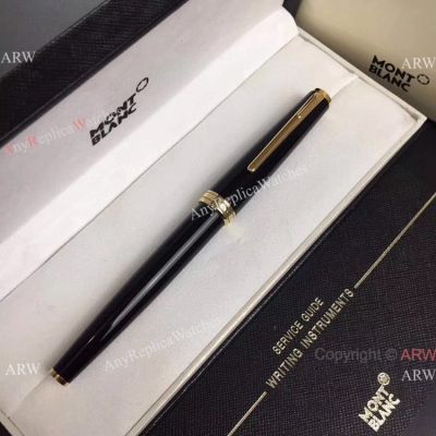 2017 New Replica Montblanc Pix Black&Gold Rollerball Pen 113073